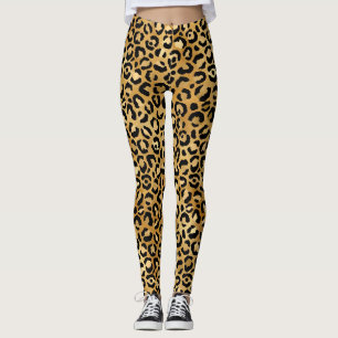 Gold-Leoparden-Muster-Leggings Leggings