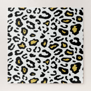 Gold Leopardenprint, nahtlos Muster.