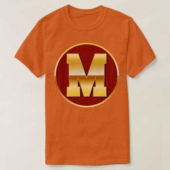 Gold Letter M T-Shirt (Design vorne)