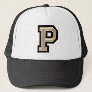 Gold Letter "P" Trucker Hat Truckerkappe