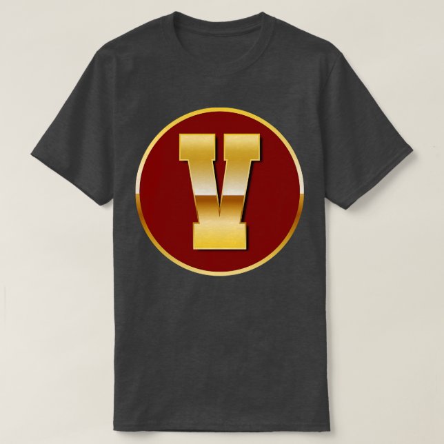 Gold Letter V T-Shirt (Design vorne)