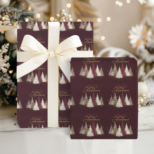 Gold Lettering Frohe Weihnachten Geschenkpapier