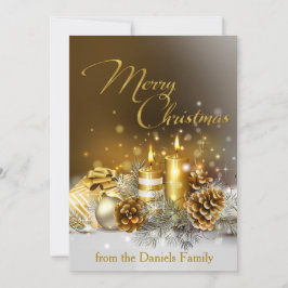Gold leuchtet frohe Weihnacht-eleganten großen Feiertagskarte