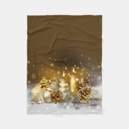 Gold leuchtet Weihnachtselegante Fleecedecke