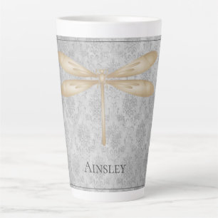 Gold Libellen Damast Milchtasse