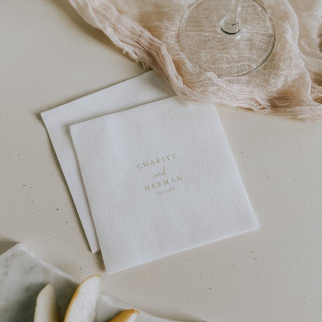 Gold Liebe Extravagantes Drehbuch Hochzeit Napkins Serviette (Von Creator hochgeladen)