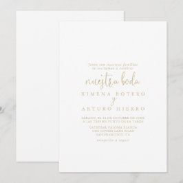 Gold Liebe Extravagantes Script Nuestra Boda Weddi Einladung