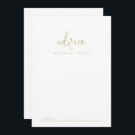 Gold Liebe Extravagantes Skript Hochzeitsratenkart Hinweiskarte<br><div class="desc">Diese extravagante Hochzeitsratenkarte der Goldmedaille ist ideal für eine rustikale Hochzeit. Das einfache und elegante Design zeichnet sich durch klassische und extravagante Schriftzeichen in Gold aus. Diese Karten sind ideal für Hochzeiten, Brautparty, Babydusche, Graduiertenfest u.v.m. Personalisieren Sie die Karten mit den Namen der Braut und Bräutigam, den Eltern, die Sie...</div>