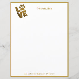Gold Liebe für Ihr Pet-Pfosten Druckpapier
