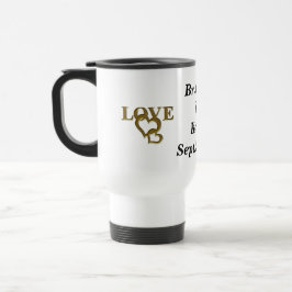 Gold Liebe Hearts, Namen und Datum Wed Reisen Umar Reisebecher