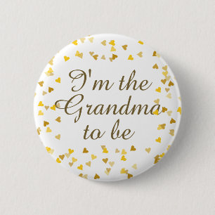 Gold Liebe Herz Babydusche / Sprinkle / Paare Button