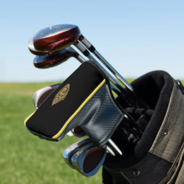 GOLD LIED AUF SCHWARZEM HINTERGRUND GOLF HEADCOVER