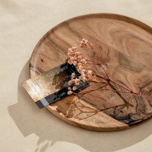 Gold Light 001 Visitenkarte (Very elegant gold light business card)