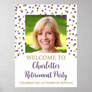 Gold Lila Rente Party Custom 18x24 Foto Poster