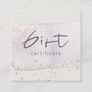 Gold Lilac Brush Stoke Logo Certificat cadeau