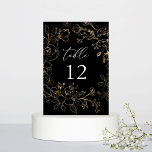 Gold-Linde-Tischnummer Tischnummer<br><div class="desc">Dress up your wedding or Party tables with your Gold Lined Floral Black Tischnummer Card. Ideal für Black & Gold Hochzeiten, Hochzeiten in Schwarz/Gold, Hochzeiten in Gold, Hochzeiten im Sommer, Hochzeiten im Herbst und Hochzeiten im Winter.</div>