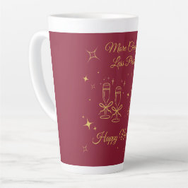 Gold Line Art New Year Design Milchtasse