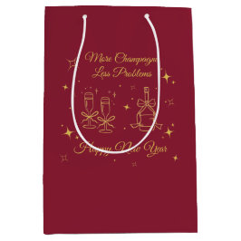 Gold Line Art New Year Design Mittlere Geschenktüte