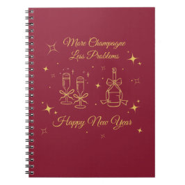 Gold Line Art New Year Design Notizblock