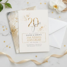 Gold Line Floral 20 Jahre Jubiläum ID169