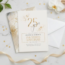 Gold Line Floral 25-jähriges Jubiläum ID169
