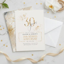 Gold Line Floral 30 Jahre Jubiläum ID169