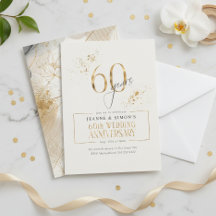 Gold Line Floral 60 Jahre Jubiläum ID169