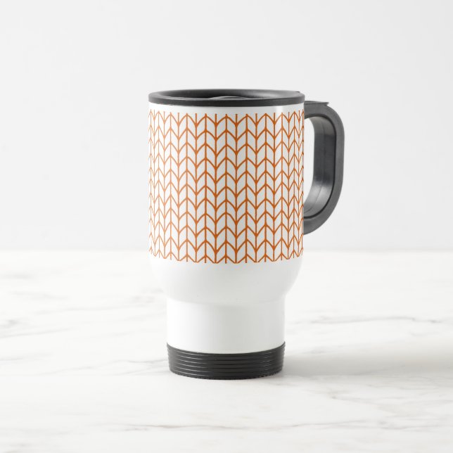 GOLD LINE STRICK Travel Mug Reisebecher (VorderseiteRechts)