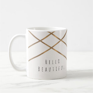 Gold Linien Modernes geometrisches Glam Beautiful Kaffeetasse