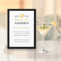 Gold Lippen Küssen Bachelorette Auf Wiedersehen