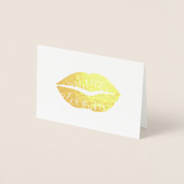 Gold Lipstick Vielen Dank Folienkarte