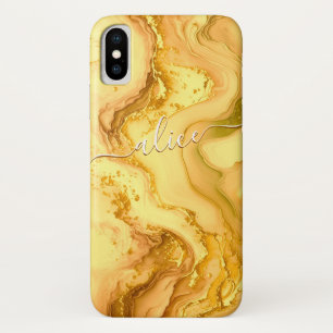 Gold liquide personalisierbare Bezeichnung mit Swa Case-Mate iPhone Hülle