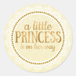 Gold Little Princess Baby Duschkleber Runder Aufkleber
