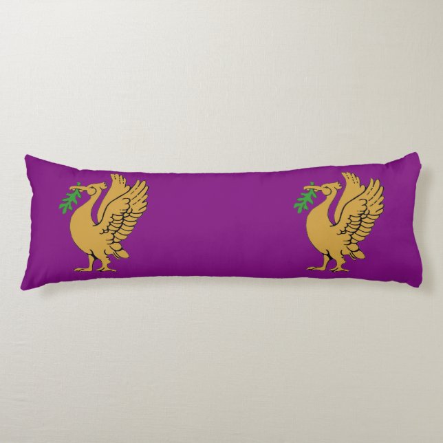 Gold Liverbird Kissen (Vorderseite)