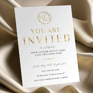 Gold-Logo Elegant & Chic Business-Event-Gala Einladung