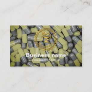 Gold Logo-Medizin-Visitenkarte Visitenkarte