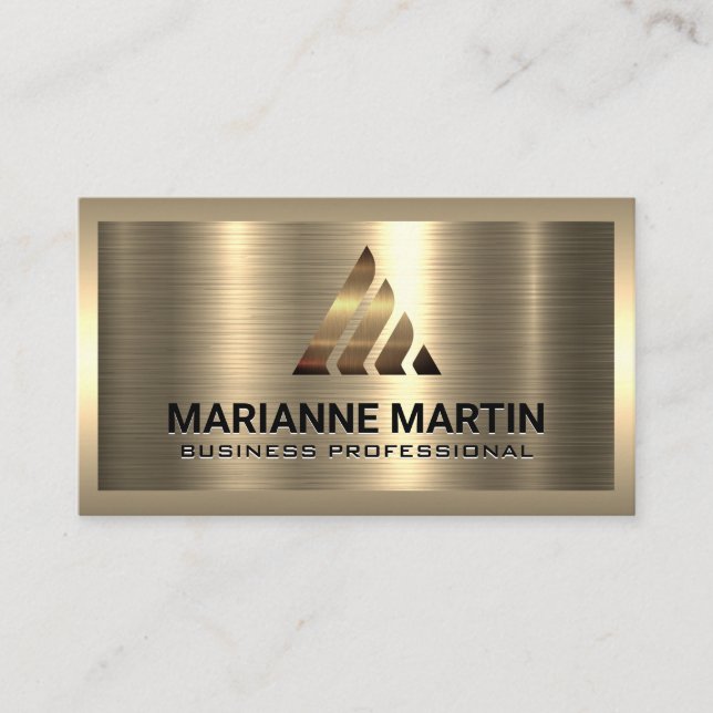 Gold-Logo | Metallische Visitenkarte (Vorderseite)