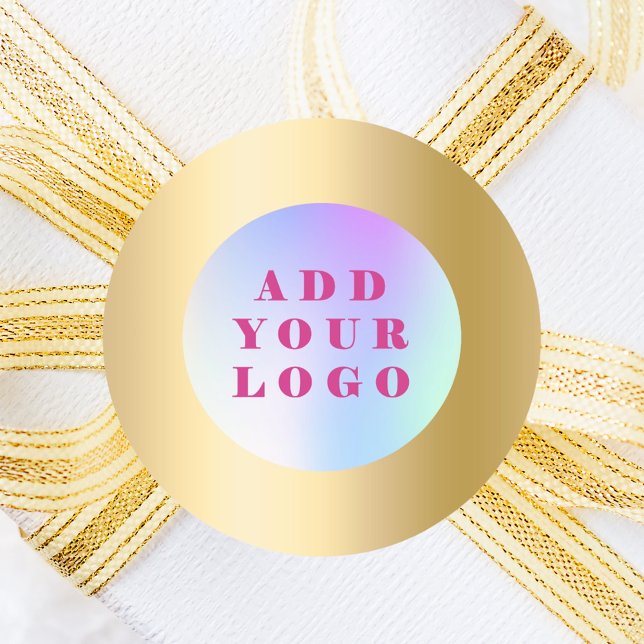 Gold-Logo Runder Aufkleber (Von Creator hochgeladen)