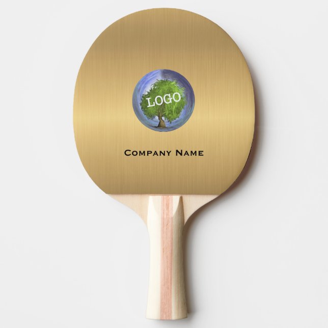 Gold-Logo Tischtennis Schläger (Vorderseite)