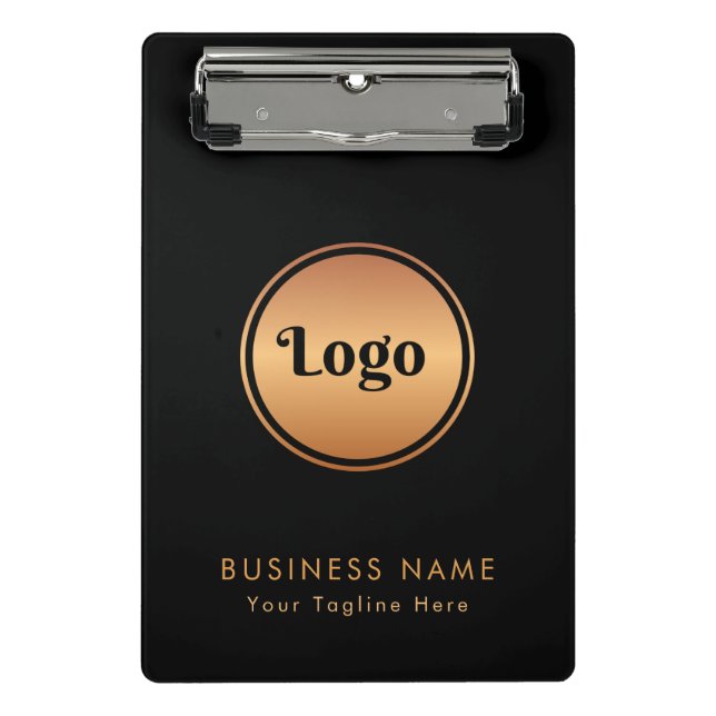Gold-Logos und Unternehmen für benutzerdefiniertes Mini Klemmbrett (Vorderseite)