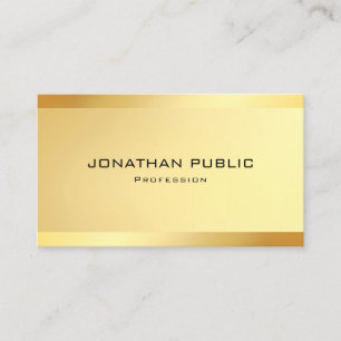 Gold Look Beruflich Elegante Template Moderne Visitenkarte