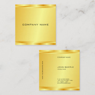 Gold Look Custom Moderne Elegant Glamour Luxus Quadratische Visitenkarte