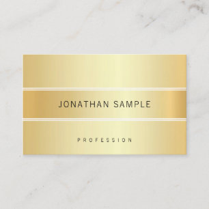 Gold Look Elegante moderne, einfache Vorlage Visitenkarte