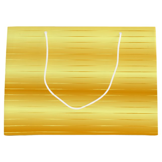 Gold Look Elegante moderne glamouröse Vorlage Große Geschenktüte (Vorderseite)