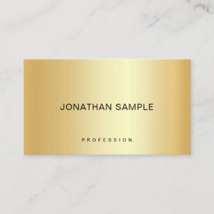 Gold Look Elegantes einfaches Template Moderne Tre Visitenkarte