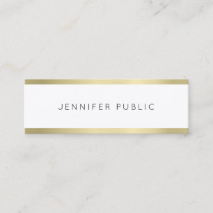 Gold Look Minimalistisch Schlicht Beruflich Mini Visitenkarte