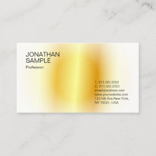 Gold Look Modernes Elegantes stilvolles, einfaches Visitenkarte