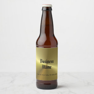 Gold Look Old Style Handschrift Vorlage Bierflaschenetikett