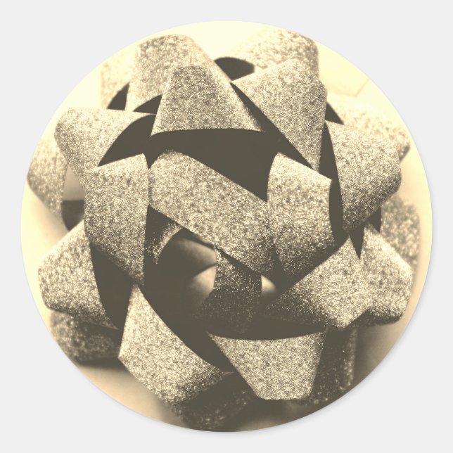 Gold Look Party Bogen Runder Aufkleber (Vorderseite)