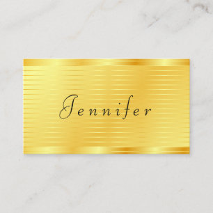 Gold Look Template Beruflich Moderne Elegant Visitenkarte